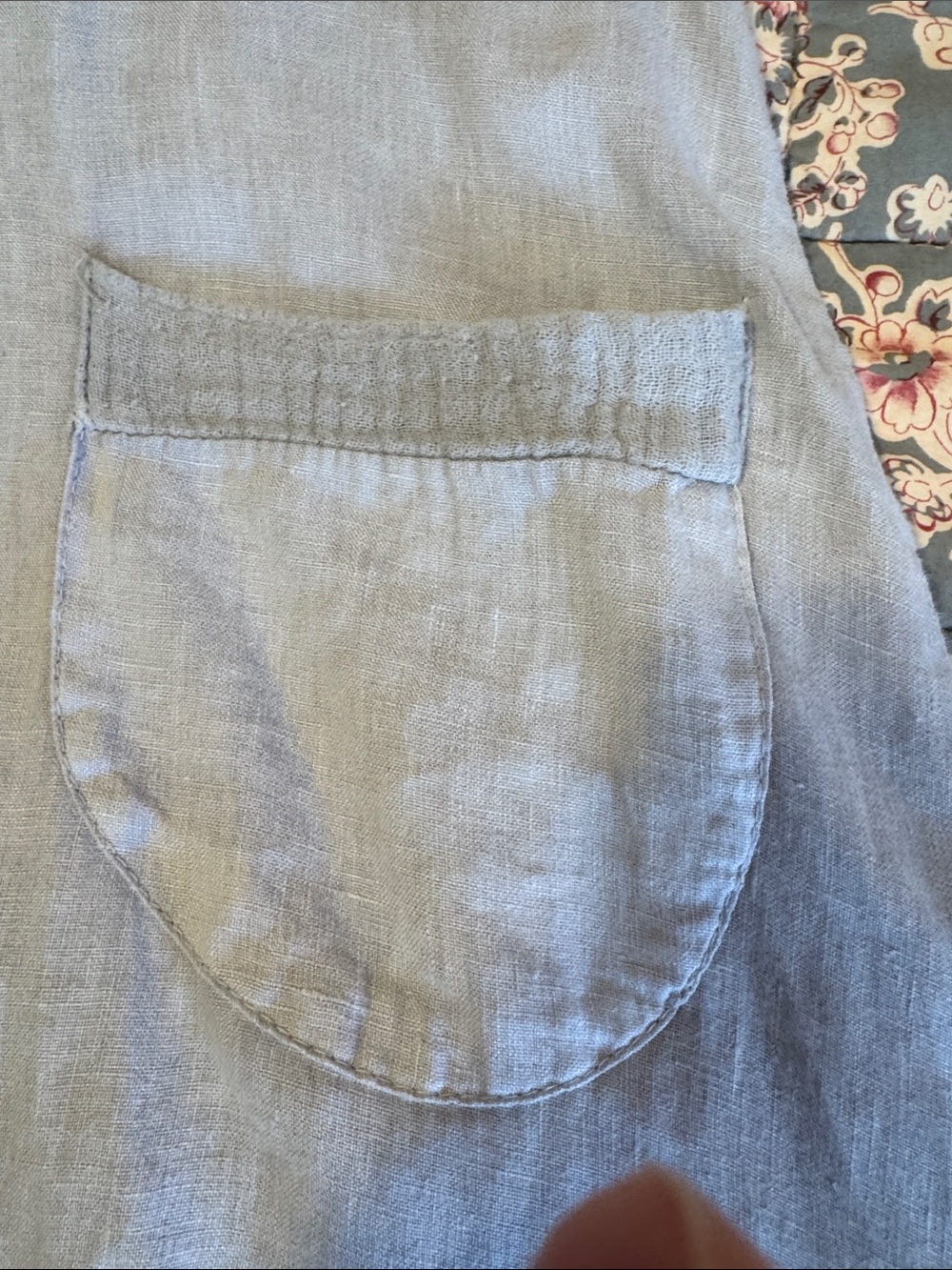 Women's Light Gray Linen Dress/Cover Up/2X - Picture 5 of 9